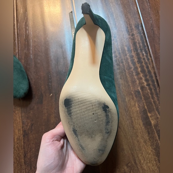 Nine West Hannley Mary Jane Strappy Pump size 8 double strap 3.3” green - Picture 5 of 8